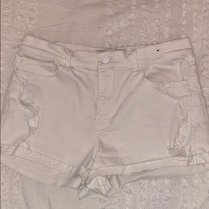 White Jean Shorts A&F